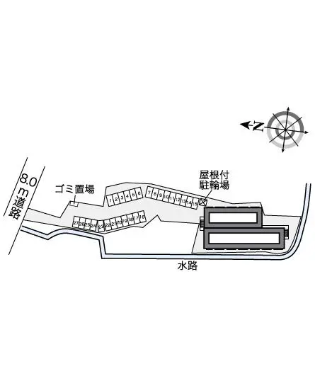 ★手数料０円★名取市高舘吉田字前沖　月極駐車場（LP）